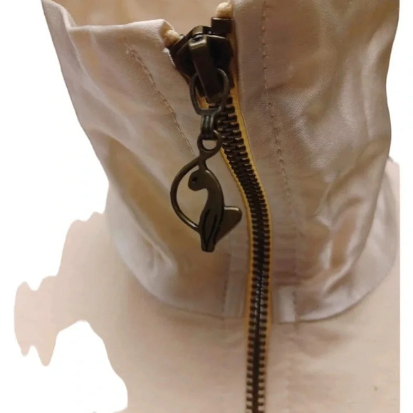 Baby Phat Peach Silky Ruffled High Collared Sweater Size Small - Picture 5 of 11